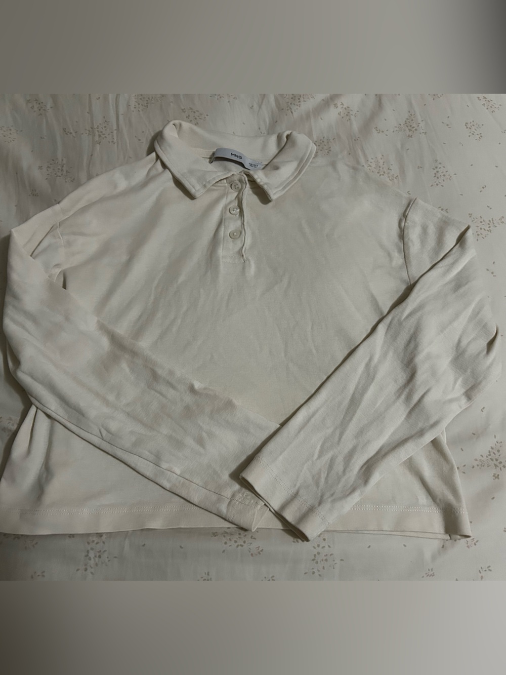 Mango Cotton Cropped Beige